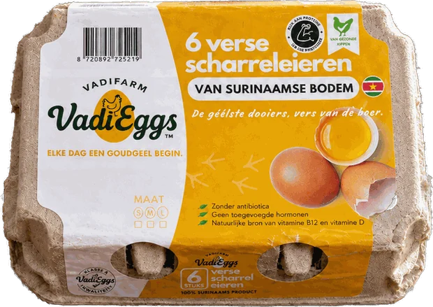 VadiEggs doosje met 6 verse scharreleieren